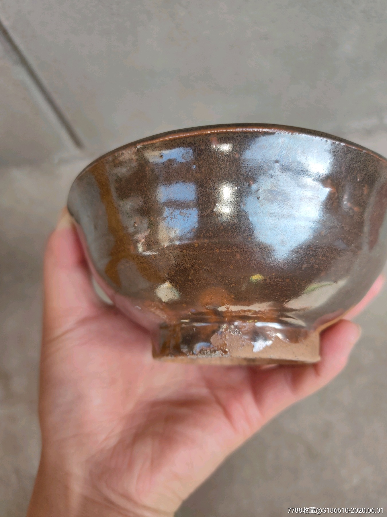 精品宋代老窑瓷茶盏-酱釉瓷/紫金釉-7788旧货商城