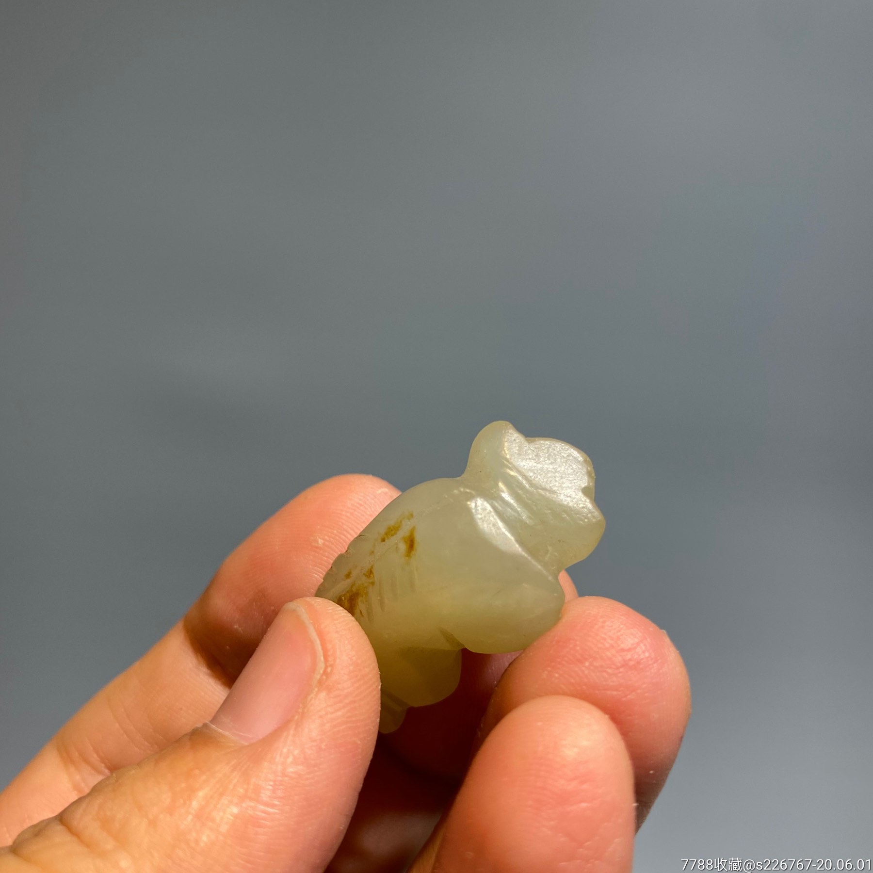 明清老玉器清代老岫玉猴子