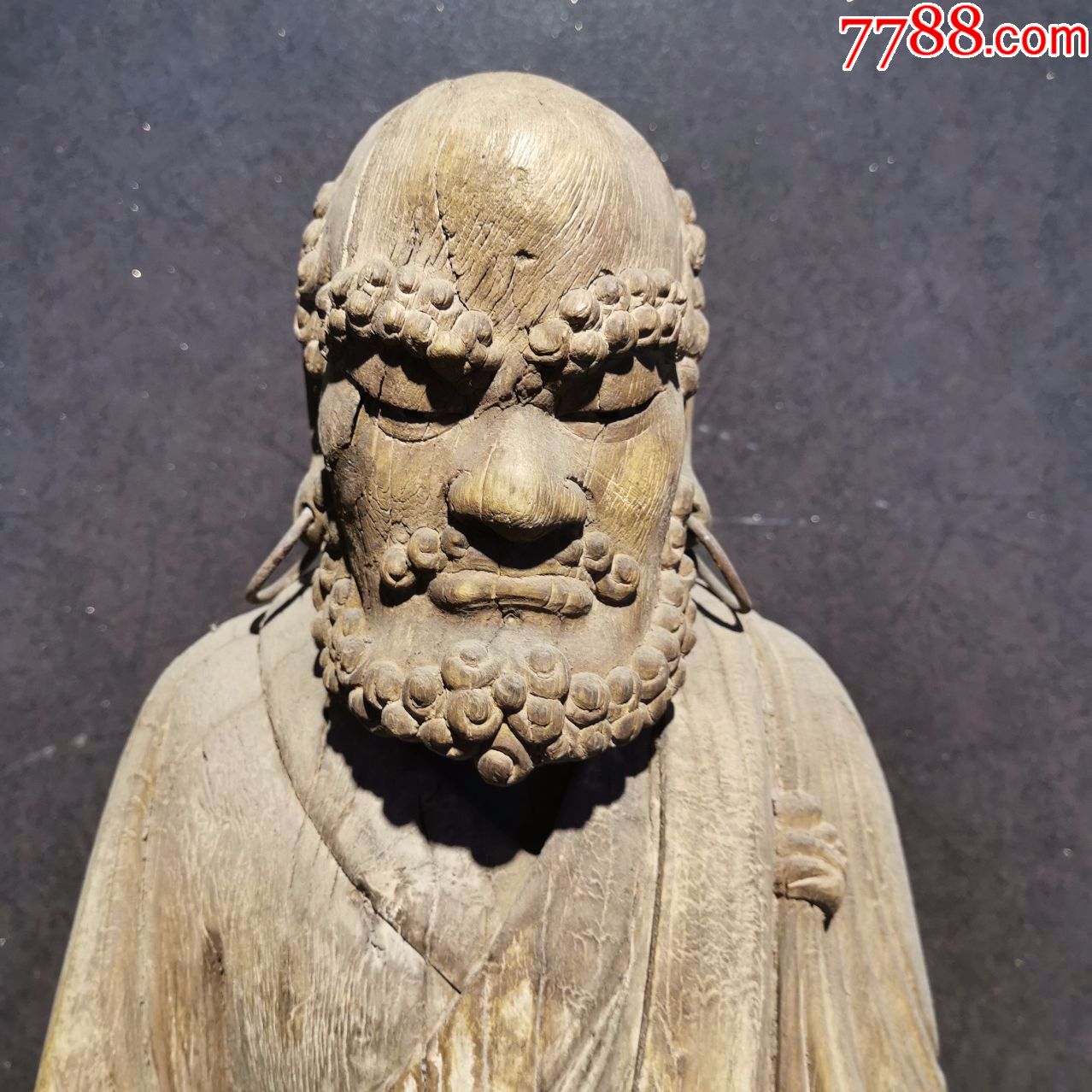 清代木雕佛像达摩祖师菩提达摩老祖佛教供奉神像佛教文化收藏摆件