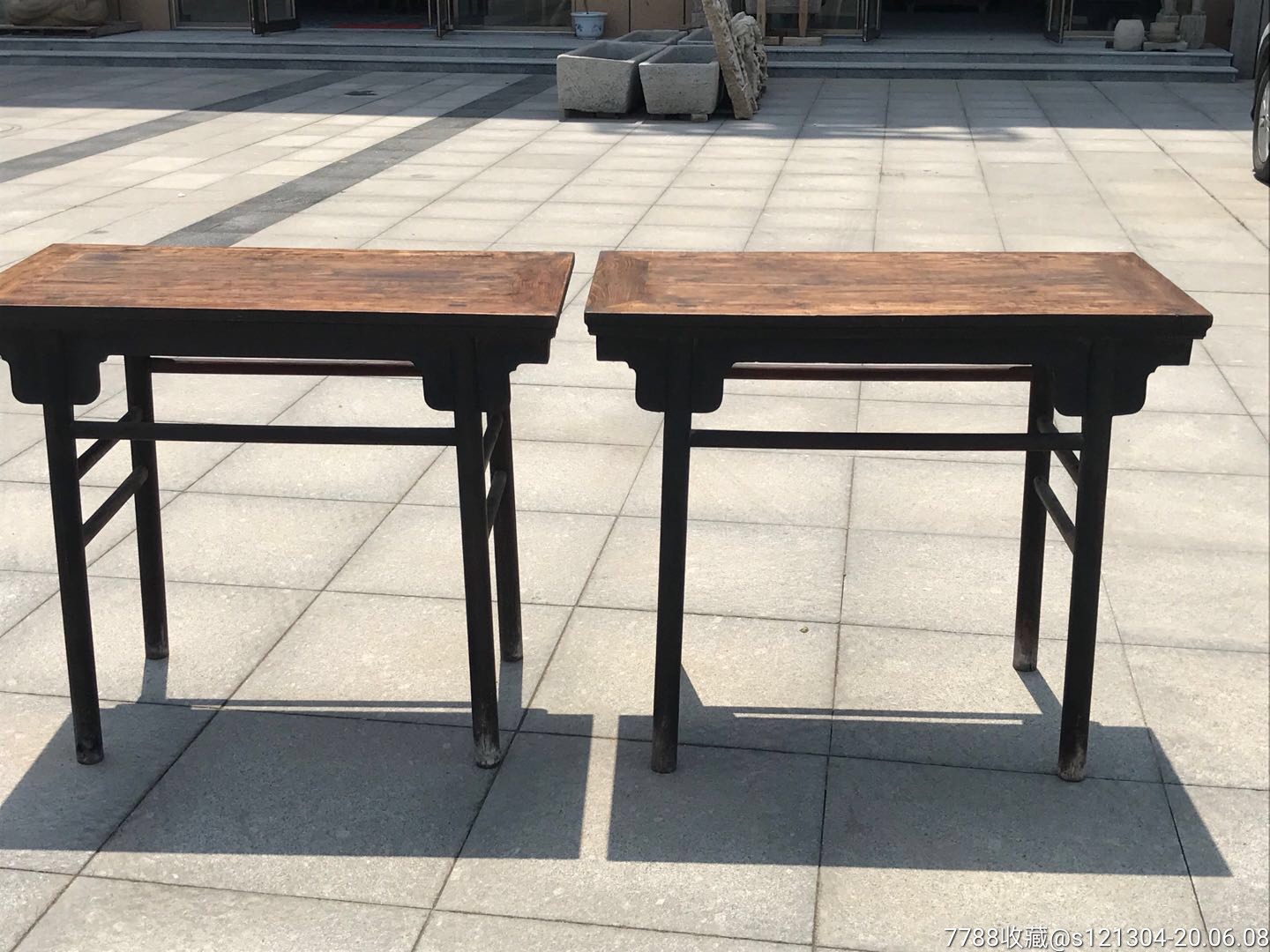 清末酒桌供案条桌半桌一对老桌子老家具