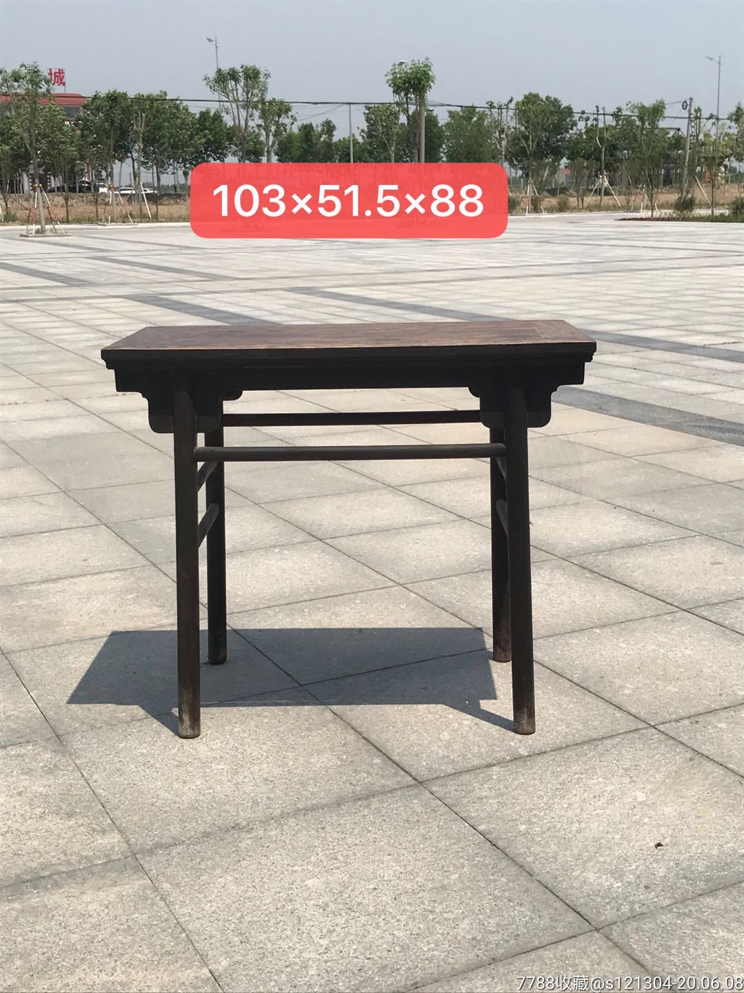 清末酒桌供案条桌半桌一对老桌子老家具_木桌/几/案