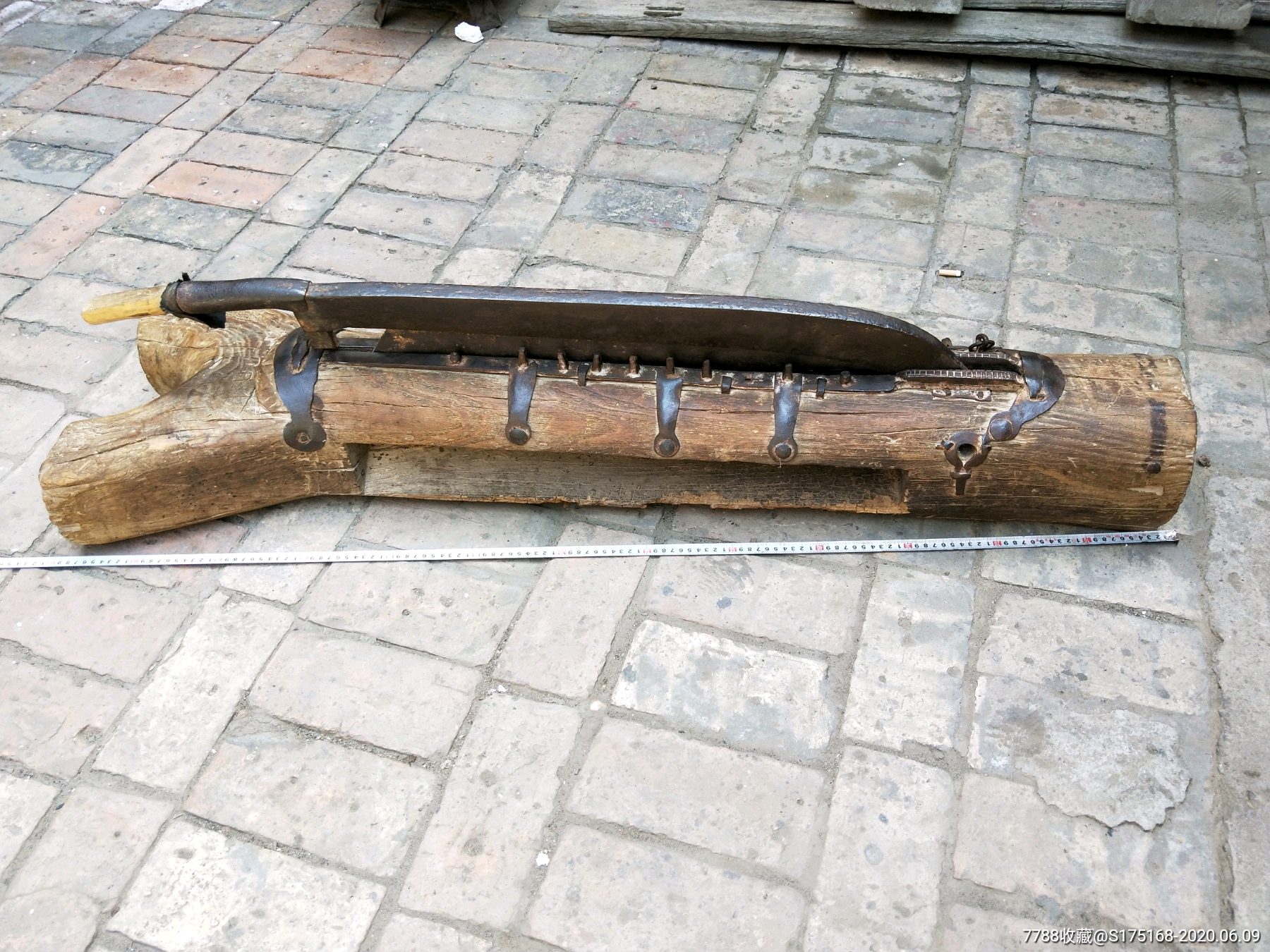 精品老木器铡草刀