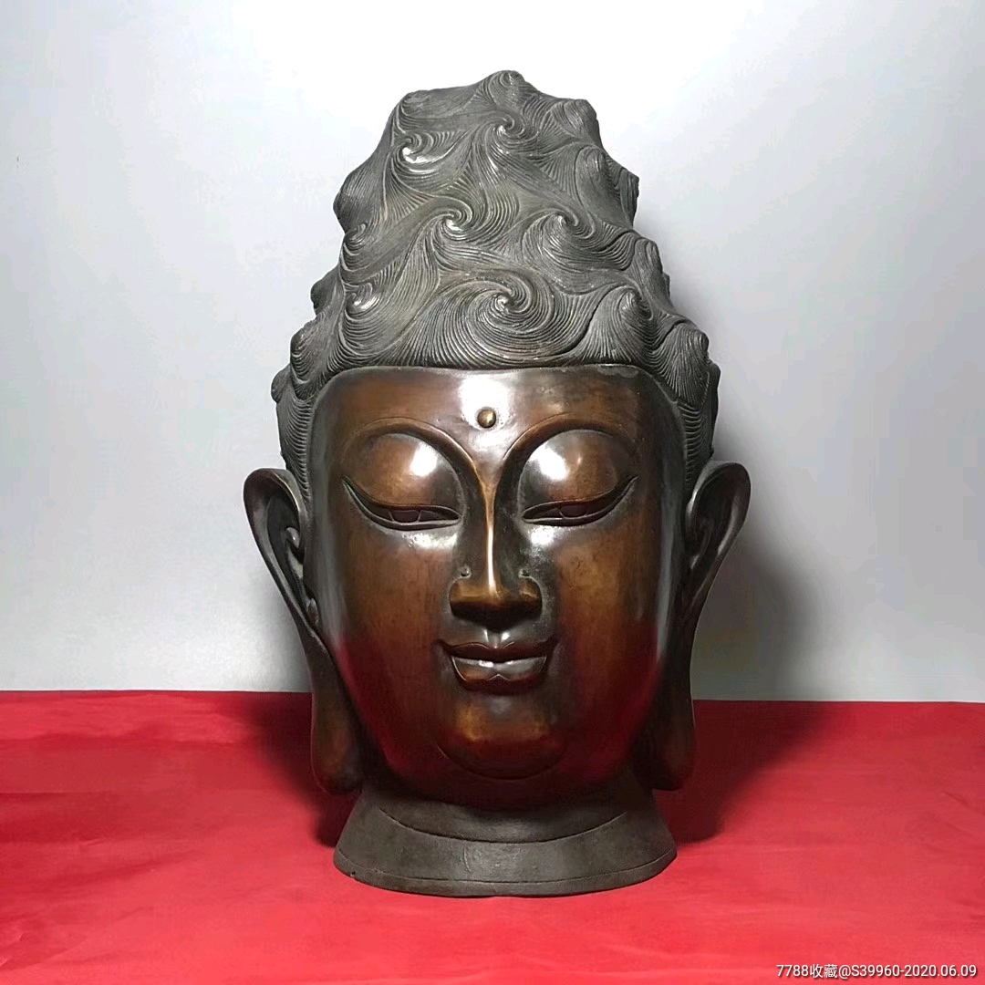 纯铜大菩萨头像,图货一致谢绝退换,多平台销售,手慢无