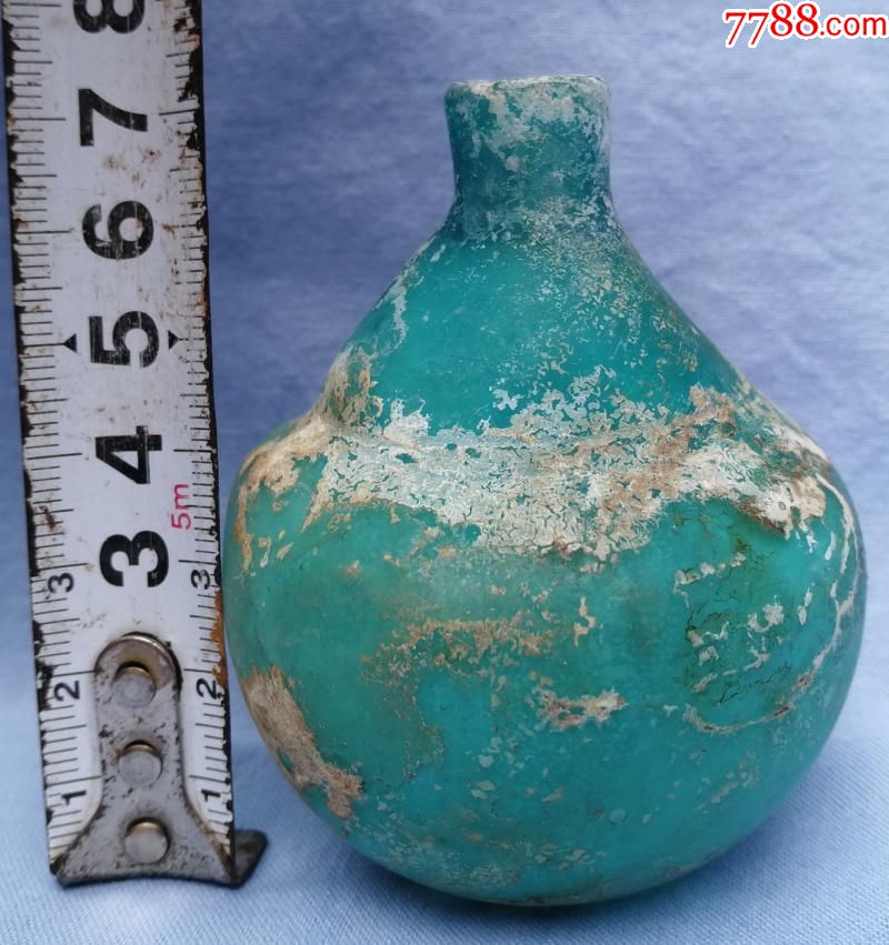 唐代琉璃瓶古代料器瓶玻璃瓶_价格2700.