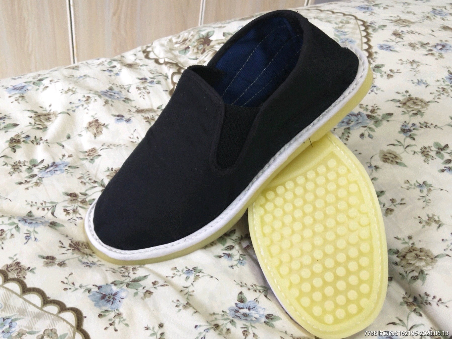 手工布鞋塑料底布鞋自己做的布鞋