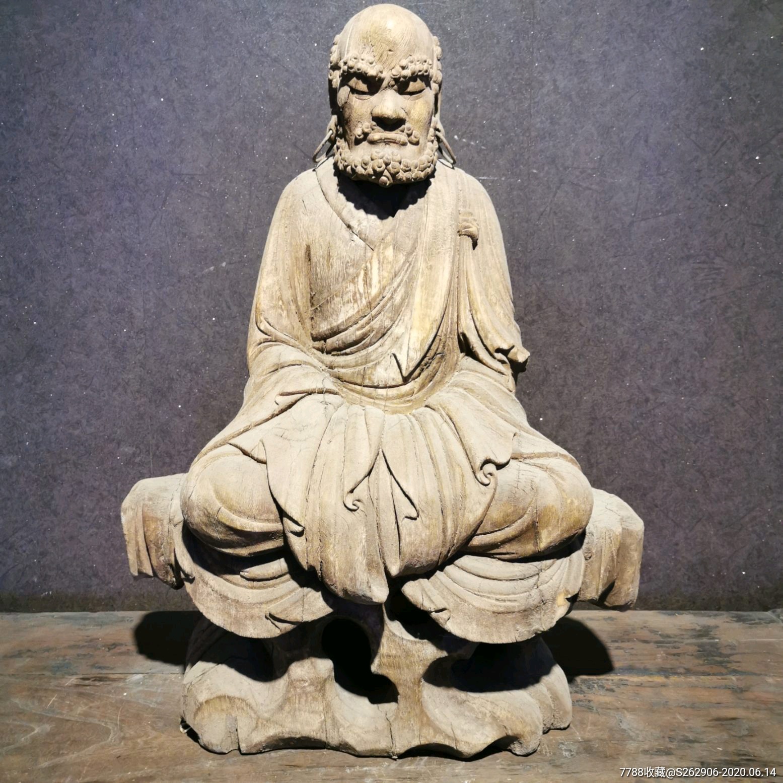 清代木雕佛像达摩祖师菩提达摩老祖佛教供奉神像
