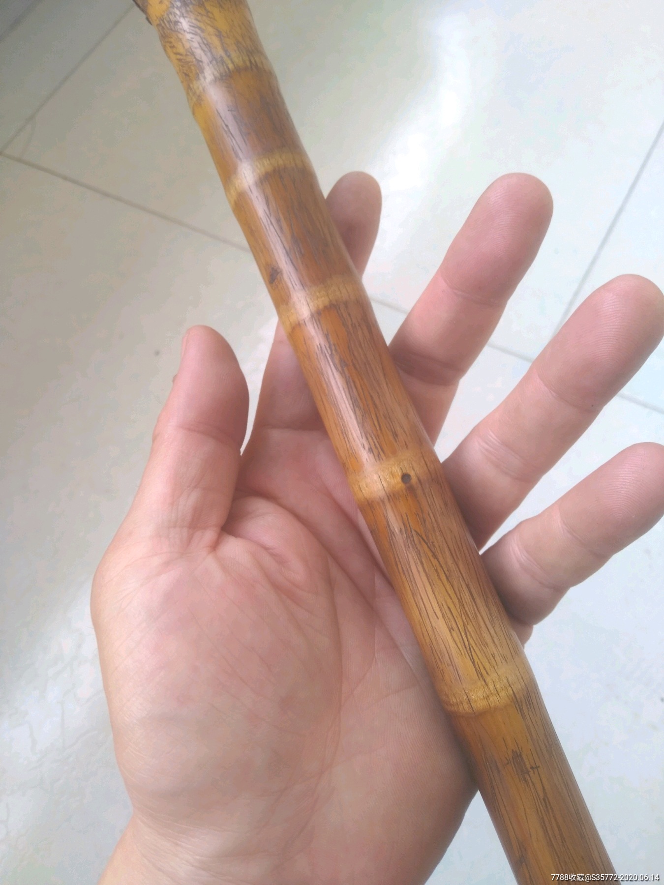 包铜竹节烟杆