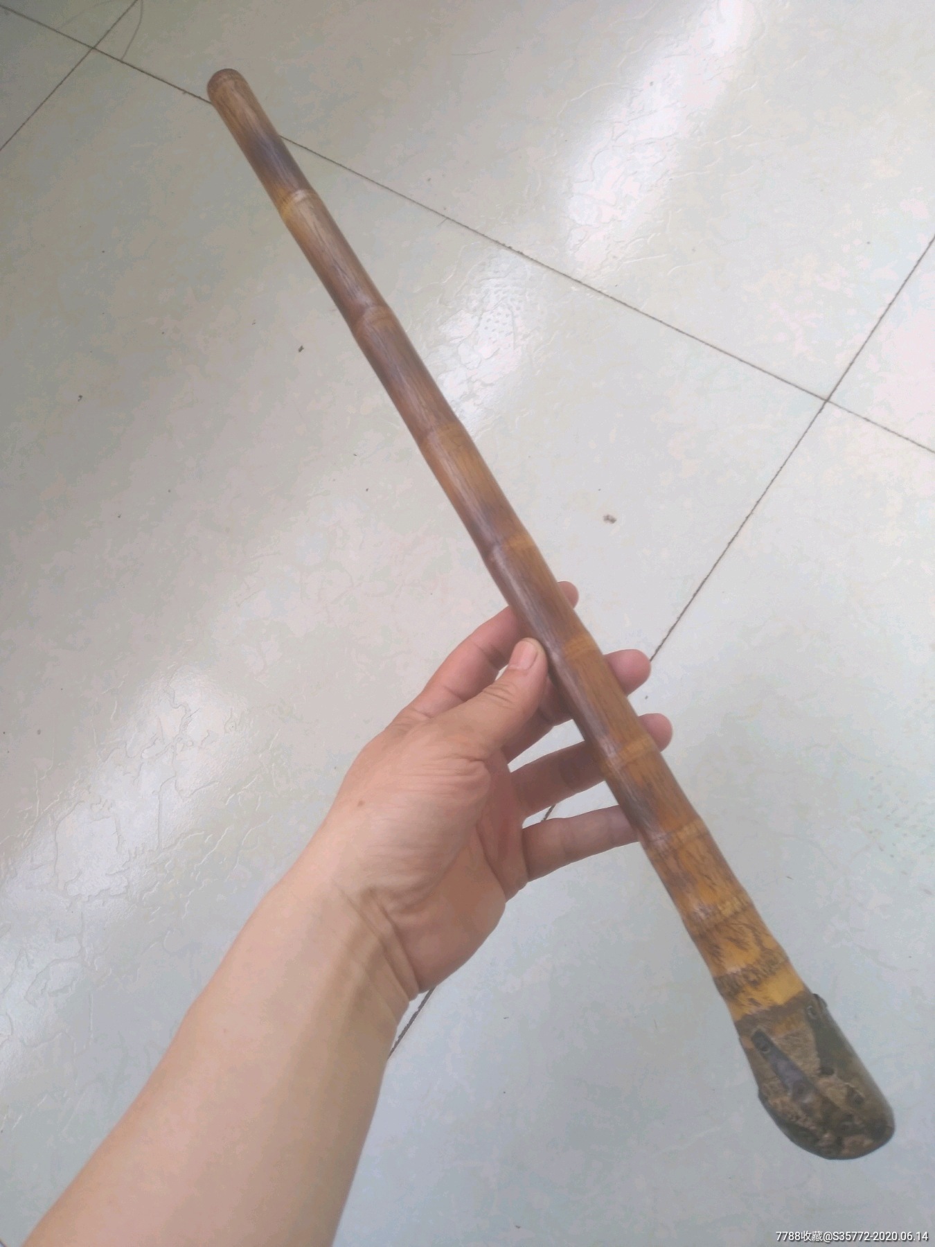 包铜竹节烟杆