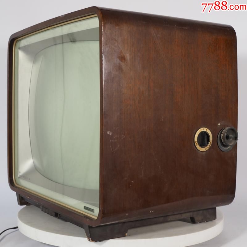 西洋古董荷兰老式大型木壳电子管电视机胆机怀旧民俗老物摆件收藏