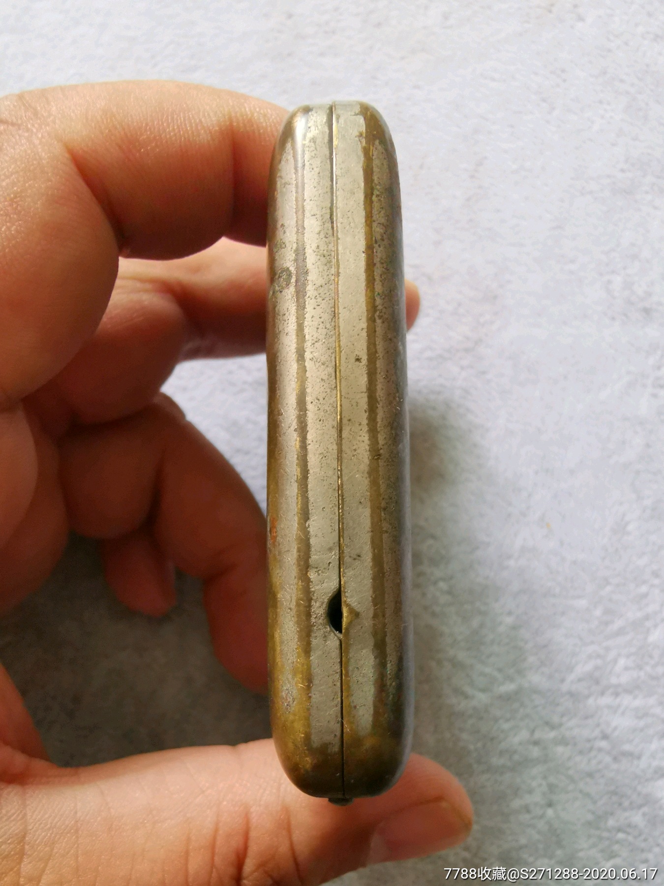 铜烟盒铜盒子翻盖铜器老铜烟盒