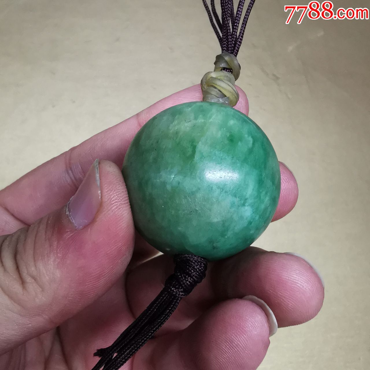 清代翡翠珠子官帽珠