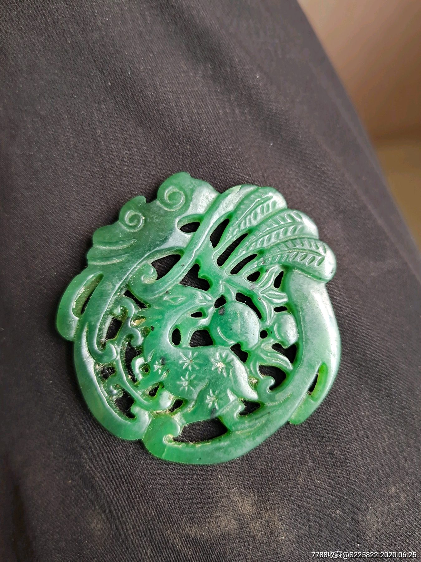 几十年和田碧玉福禄寿玉佩,和田玉,清朝,青白玉,项链/挂件,福寿吉庆