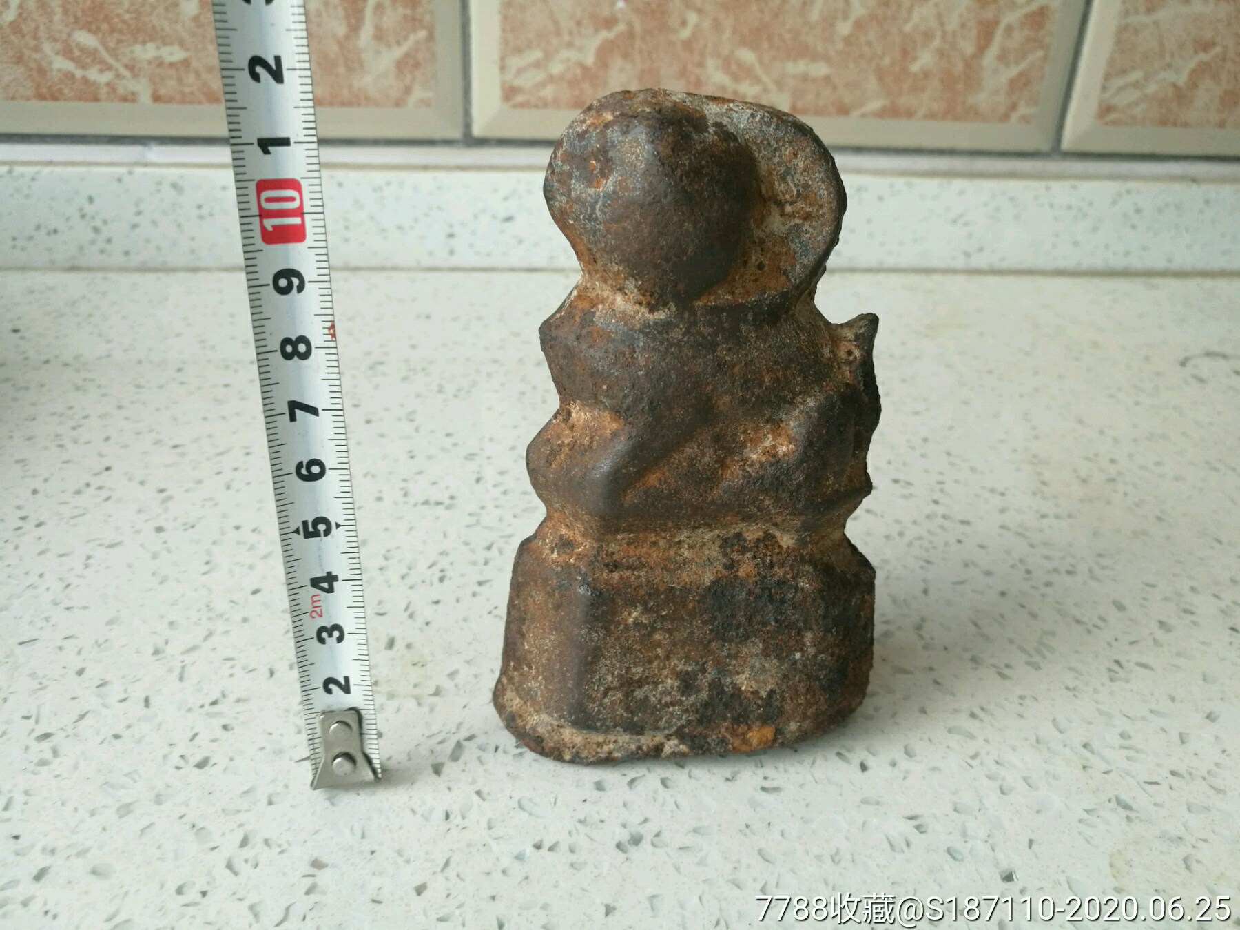 清代羊型12厘米高的铁秤锤