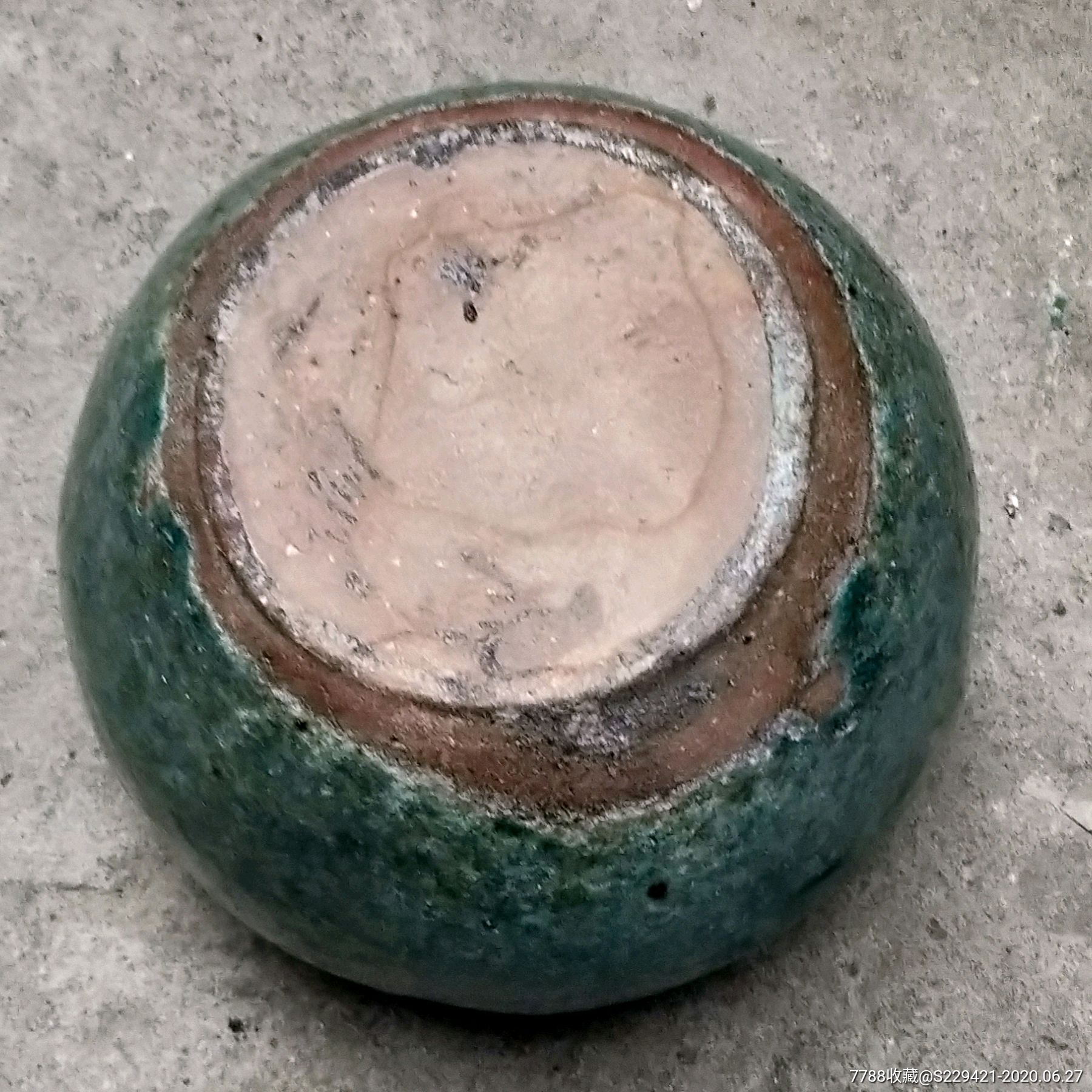 清代绿釉陶罐手工做坛子