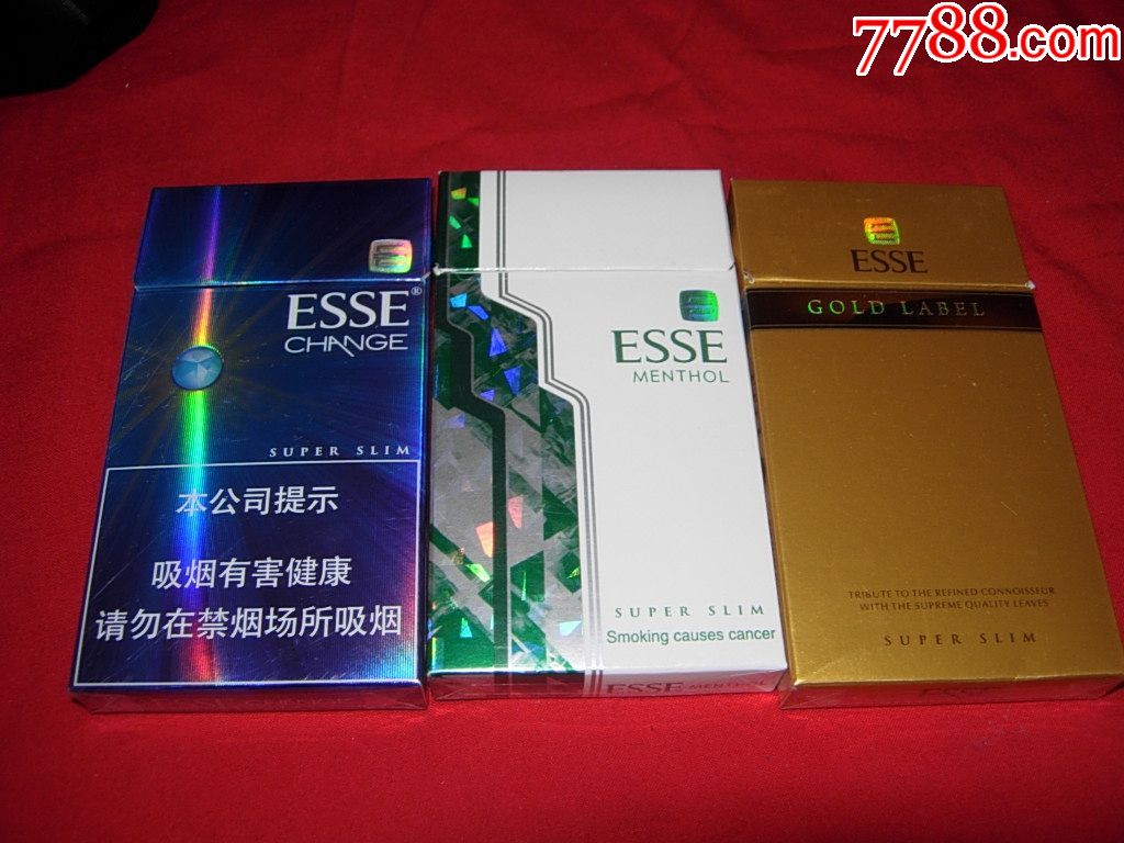 esse爱喜--不同3种(5mg薄荷烟版,3.5g金爱喜,幻变)