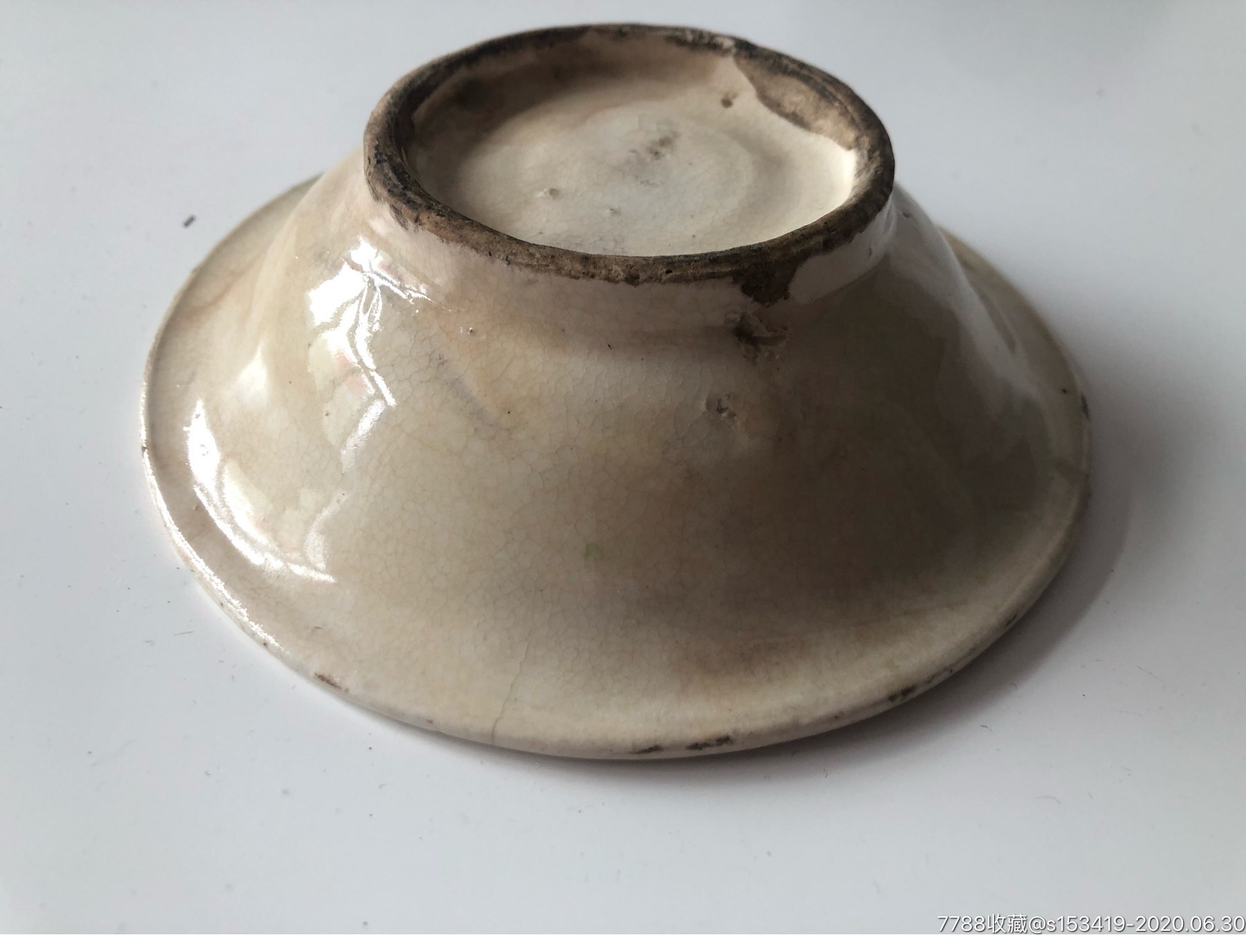 民国红绿彩老瓷器淄博窑小盘子包老包邮品相尺寸如图!