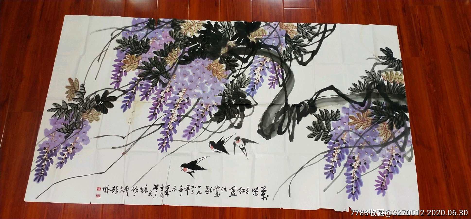 【张启民】精美花鸟画一幅,四尺横幅,174厘米/95厘米,喜欢的朋友私聊