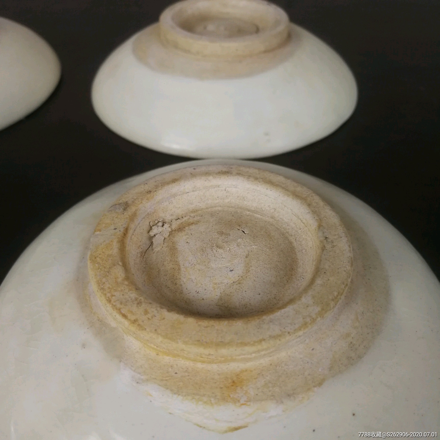磁州窑白地黑花盘花鸟鱼虫图老窑瓷器古玩瓷盘四个