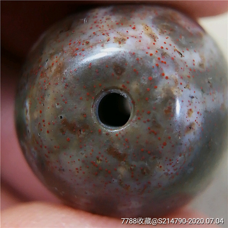 【特惠】藏传朱砂爆满4宝瓶达洛象雄天珠长22mm,玛瑙原矿吊坠