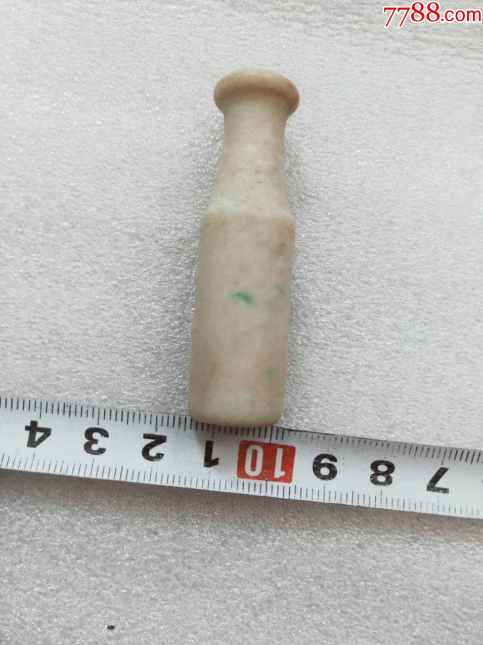 清代翡翠烟嘴,长6.5*1.