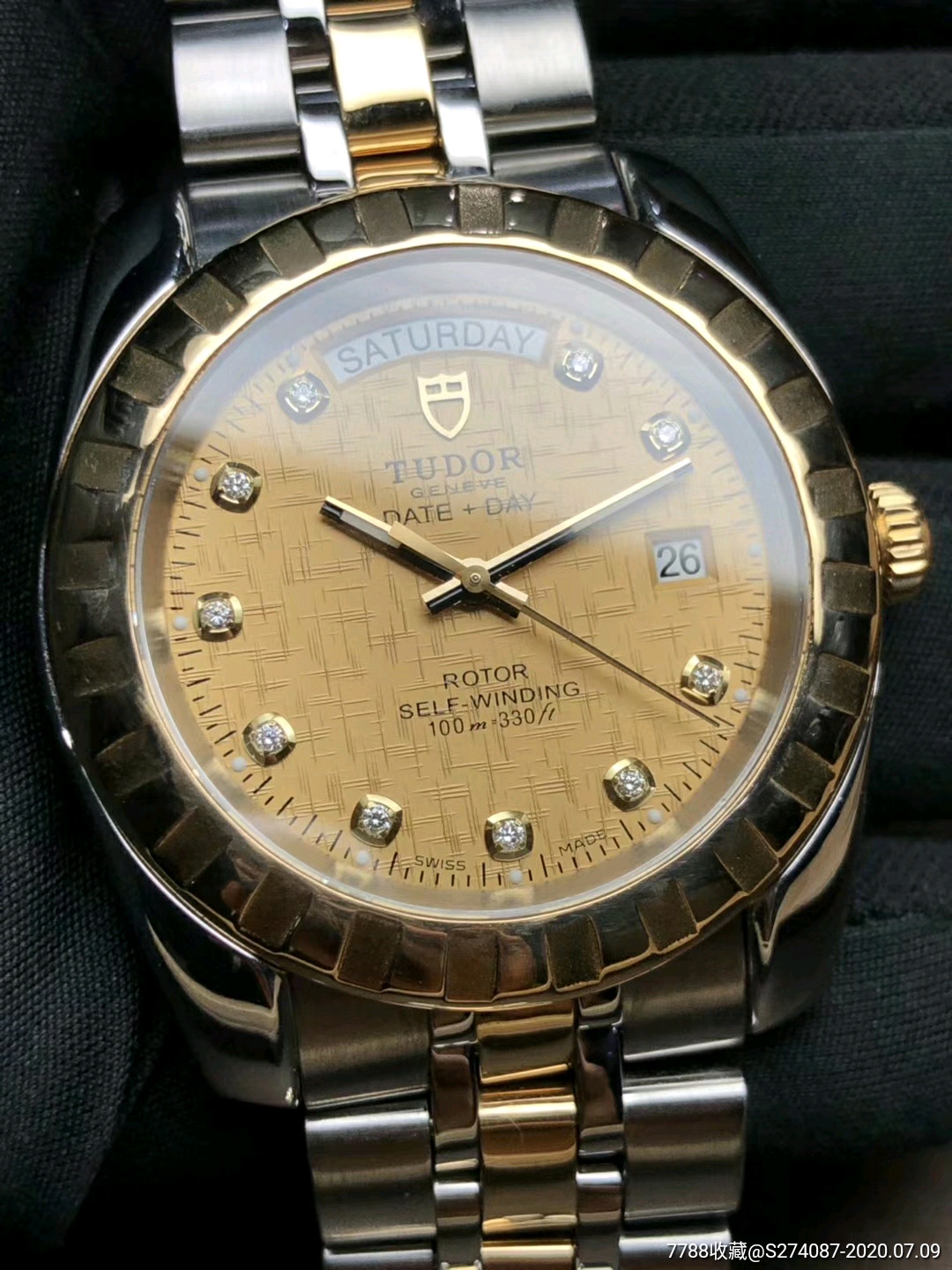 帝舵23013经典系列,表径不含把41mm,男士自动机械,18k金三角坑纹外圈