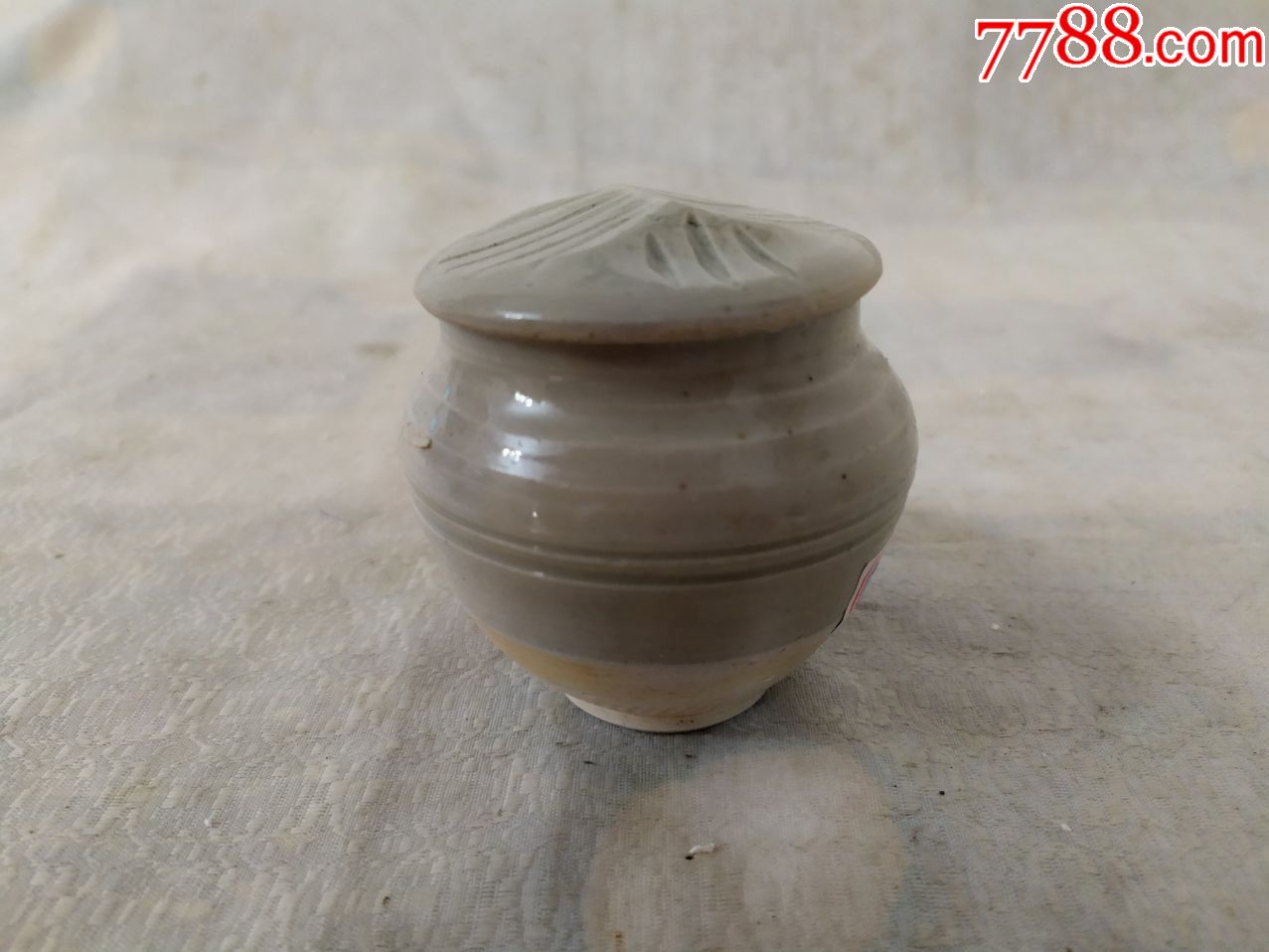 5959全品宋代影青釉谷仓小罐-青白瓷/影青瓷-7788收藏