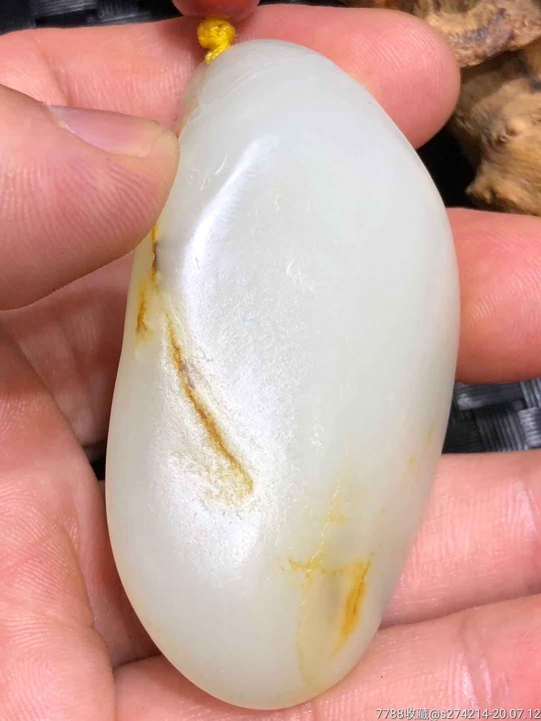 精品羊脂白玉籽料寿星把件