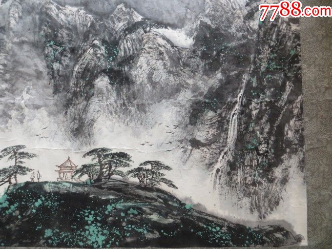 郑克明山水画一幅,中国著名画家