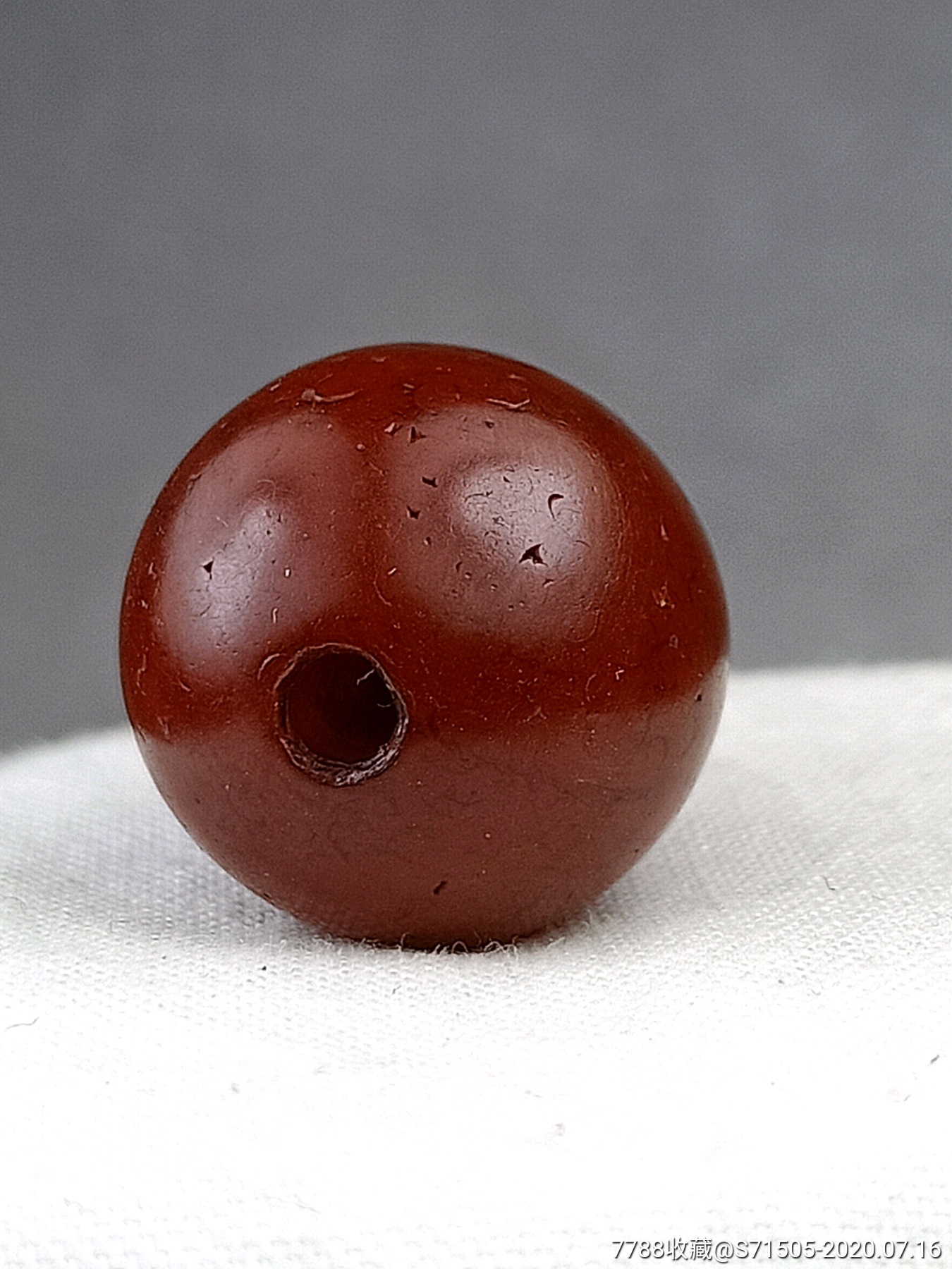 辽金时期辽代代老红玛瑙珠子-玛瑙-7788收藏__收藏