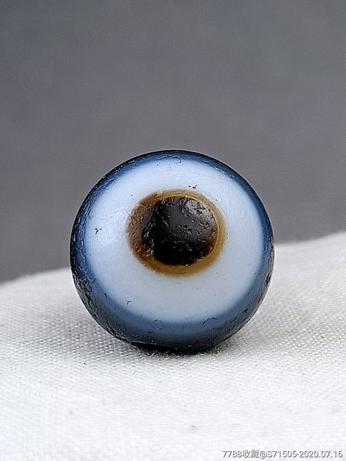 辽金时期辽代老玛瑙天然眼睛药师珠