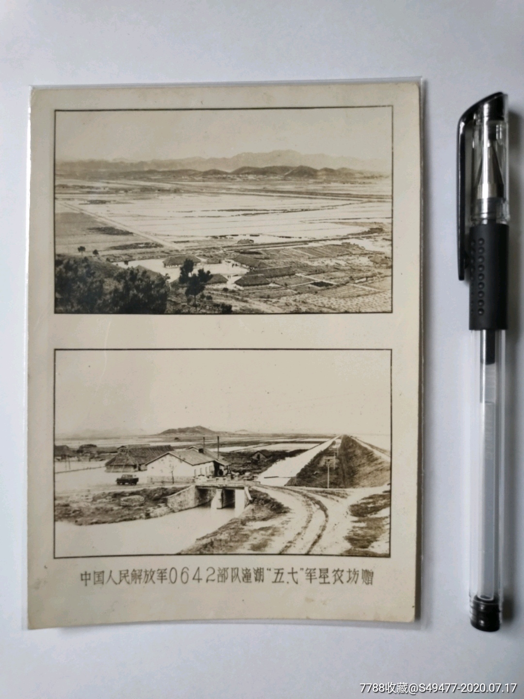 中国人民解放军0642*队潼湖五七军垦农场赠原版照片
