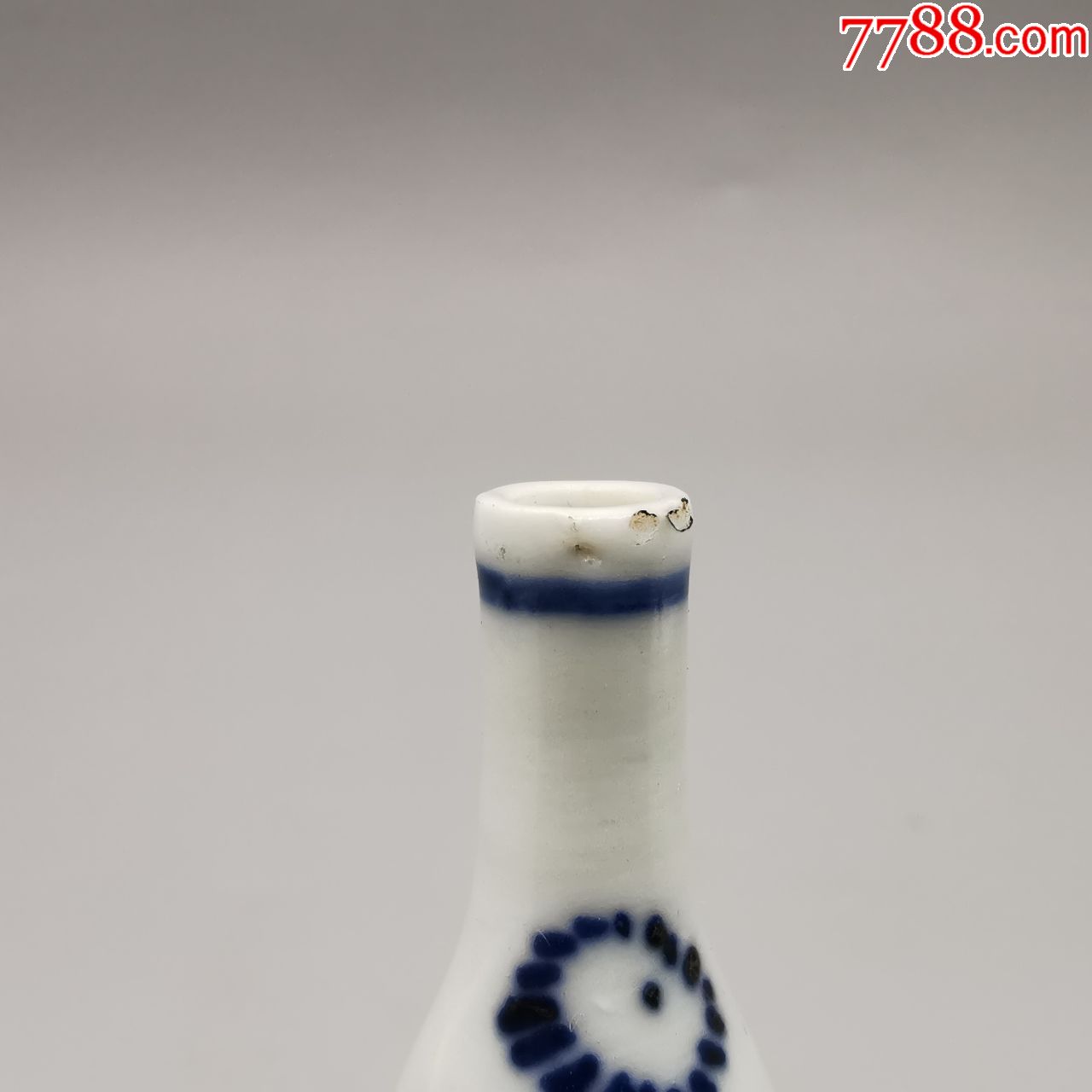 清代葫芦型青花小药瓶青花瓷瓶