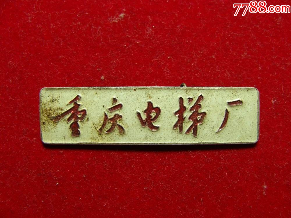 重庆电梯厂厂徽,厂徽/厂牌,机械/设备,铝/铝合金,年代不详,重庆【青蚨