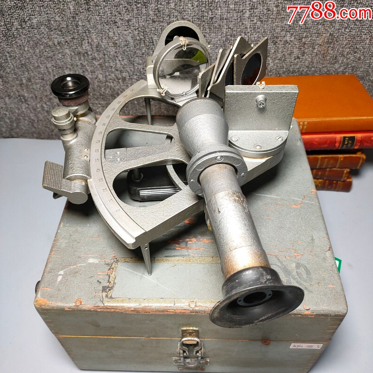 古董苏联航海六分仪1987年船用工具老物件工业风民俗摆件仪器