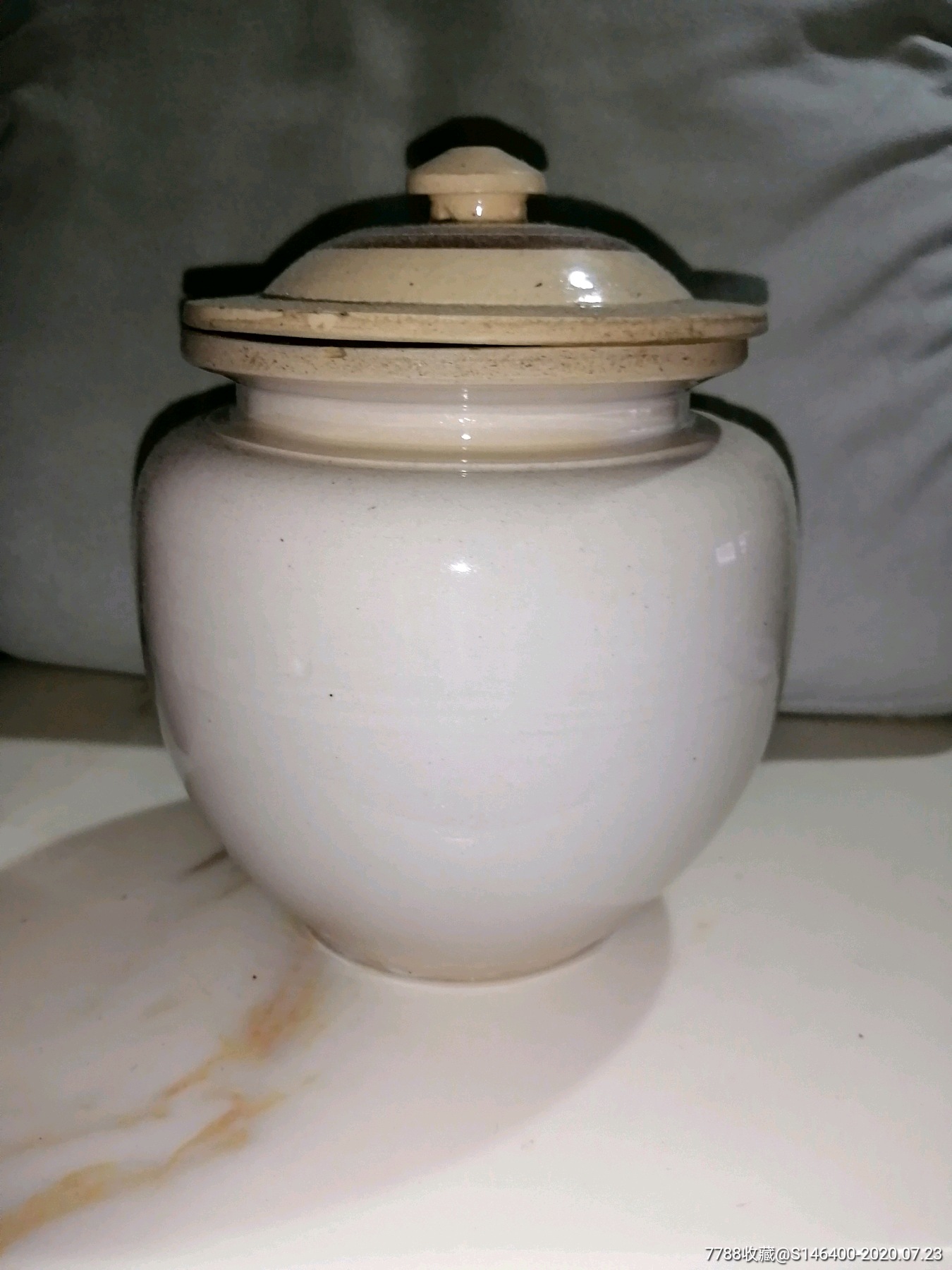 80年代荣昌窑出品好看的(金鱼)图案白糖罐子