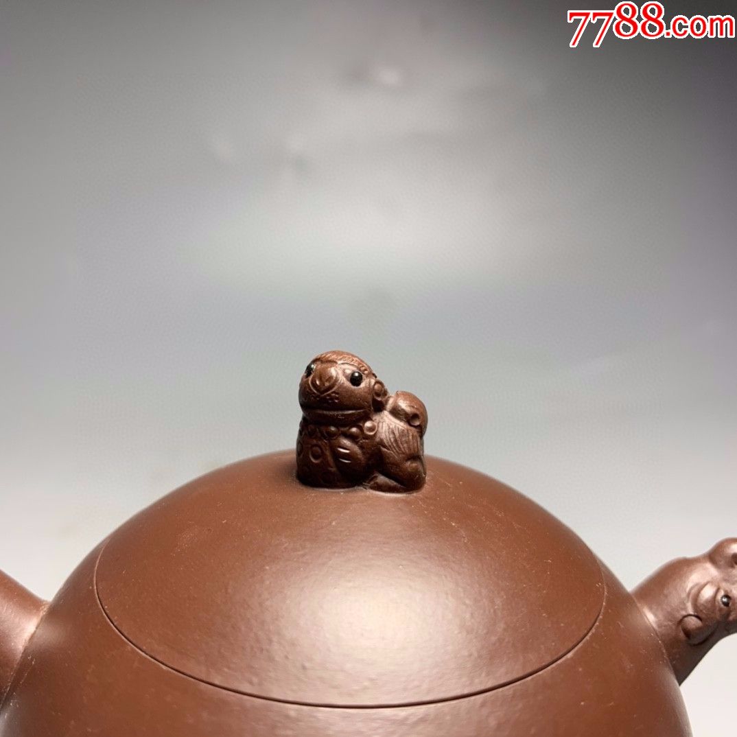 刘南琴制兽盖龙把壶_紫砂壶_第4张_7788陶器收藏