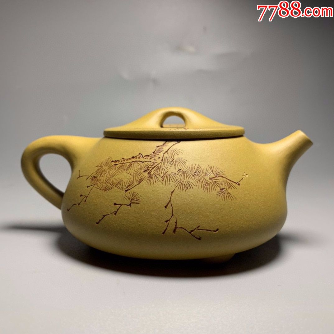 刘南琴制刻绘石瓢壶,紫砂壶_第4张_7788紫砂壶