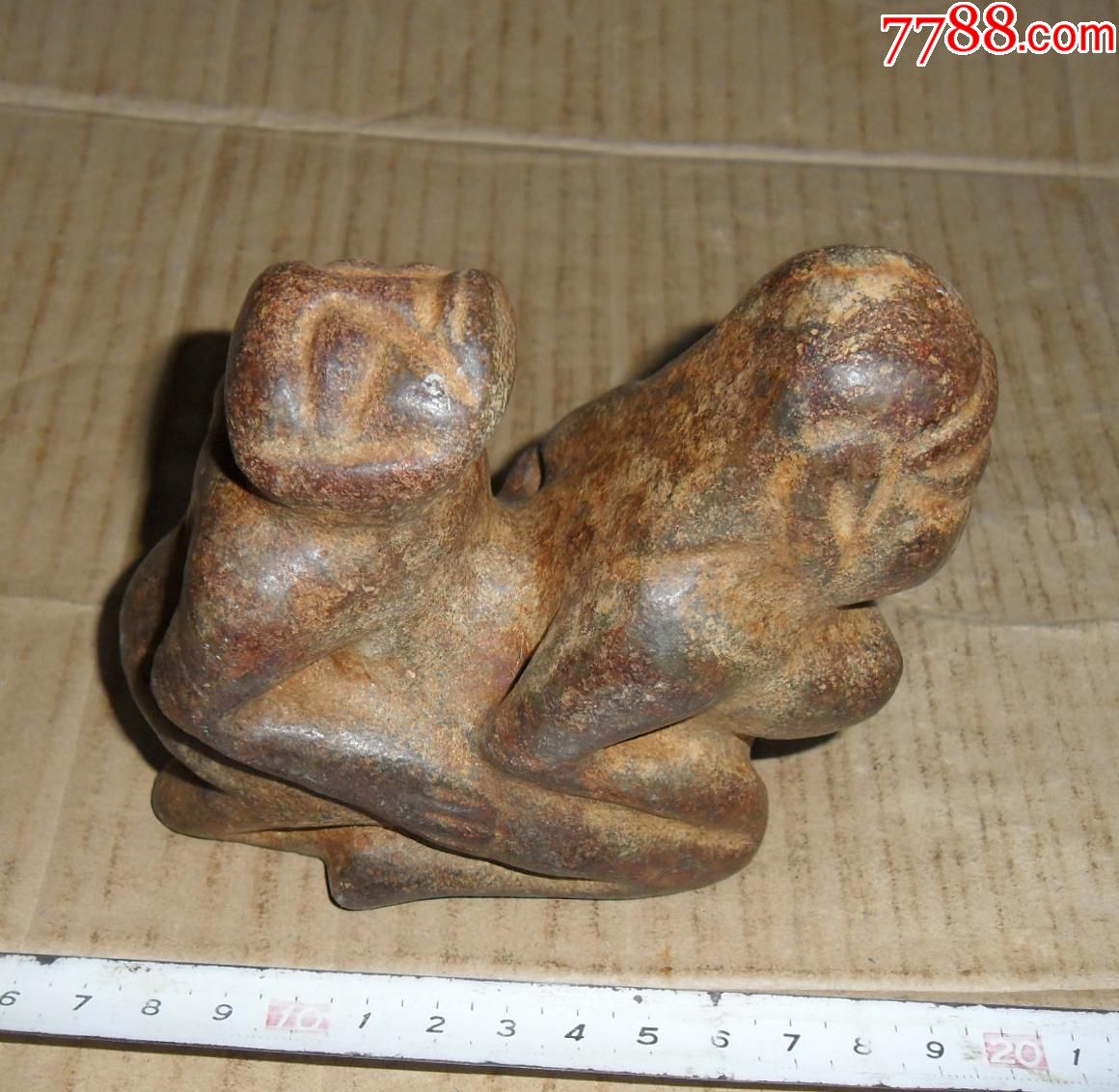玉人合欢摆件老玉高古玉器红山文化玉器红山玉器老玉器