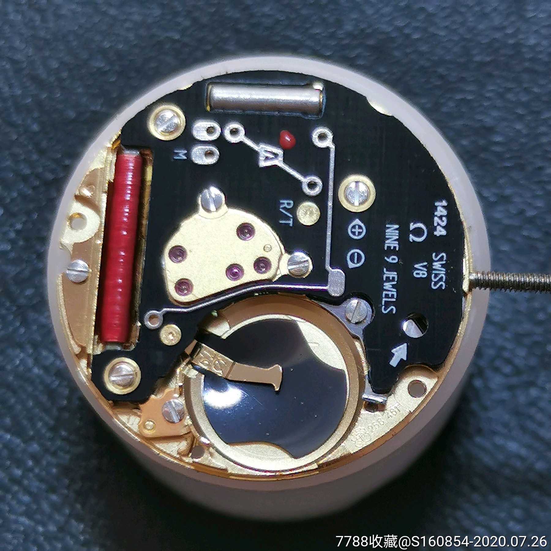 二手瑞士欧米茄石英手表拆机1424机芯