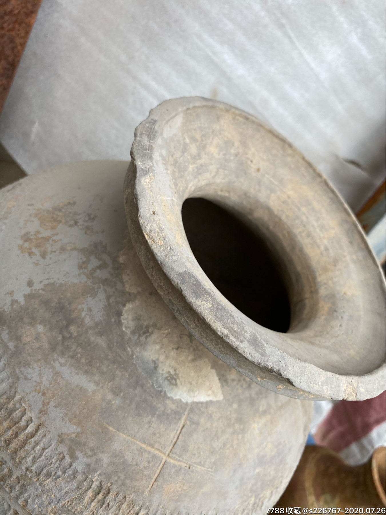 古玩陶器古董汉代灰陶罐
