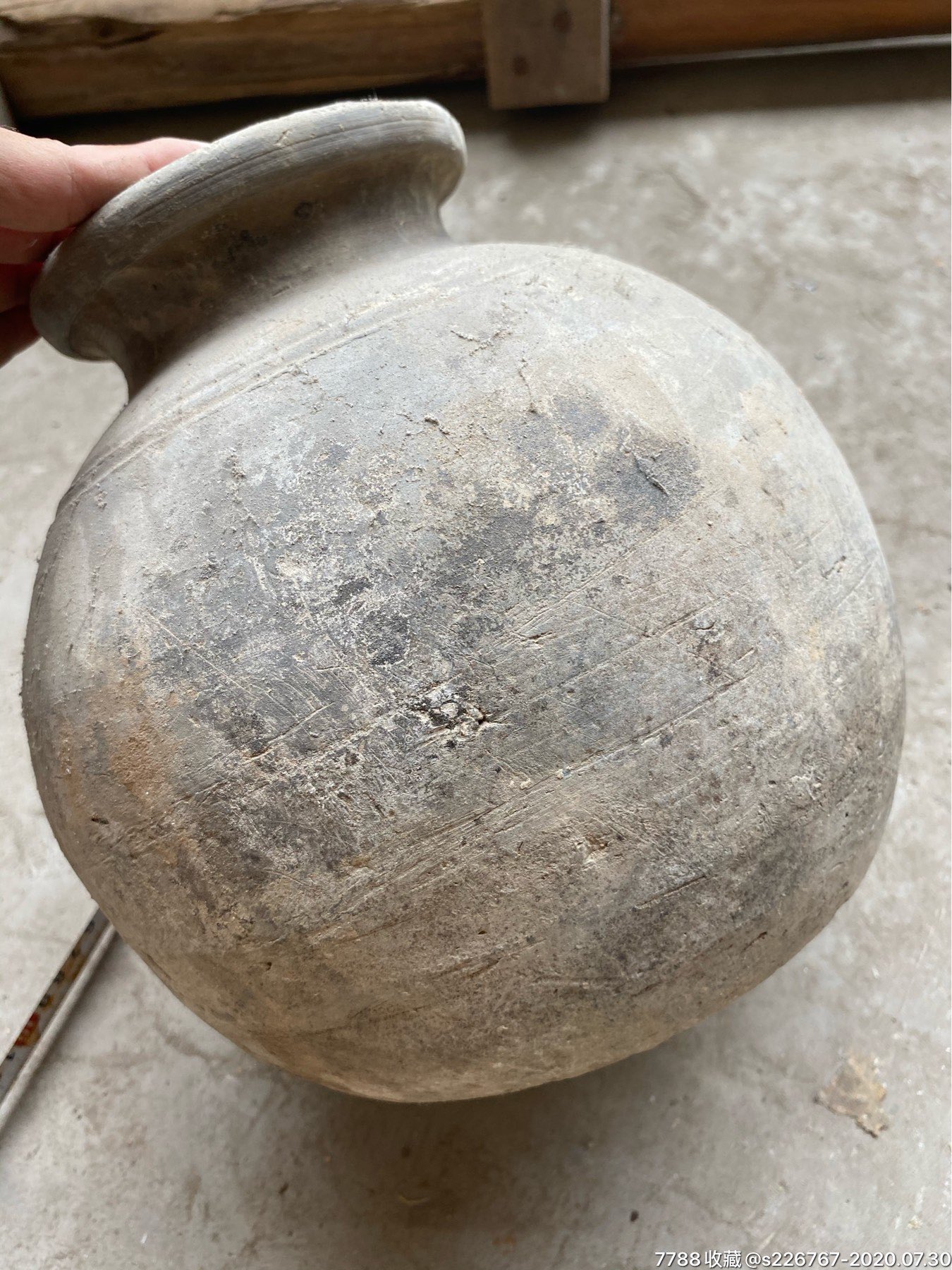古玩陶器高古陶汉代陶尊