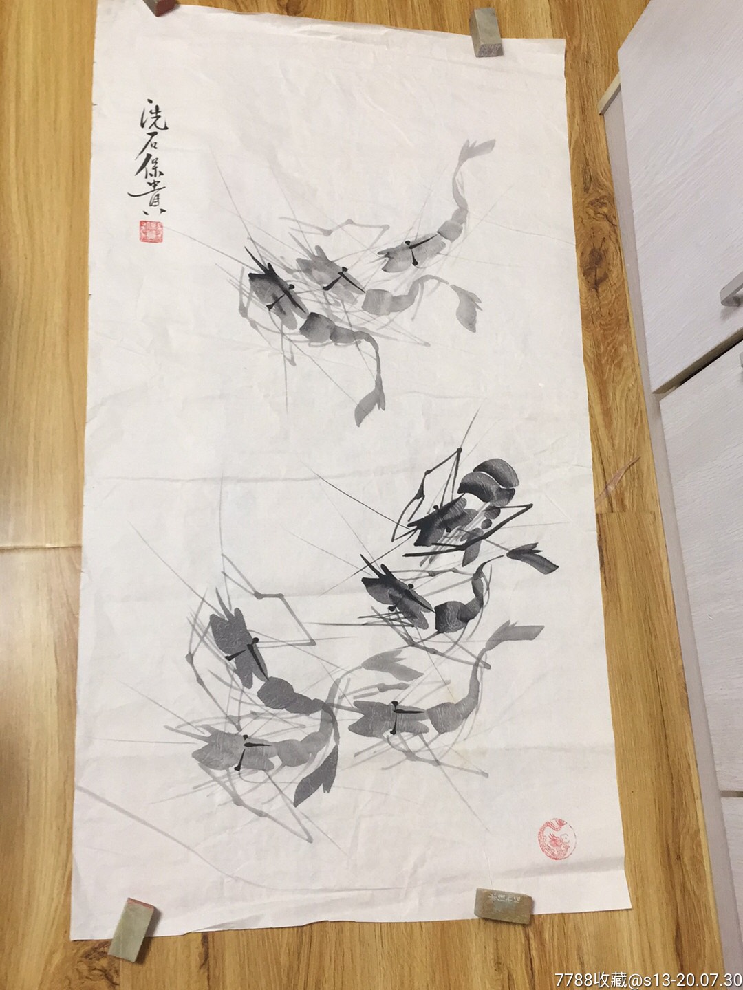 虾第一人,成都市益州书画院院长,四川省*院_花鸟国画原作_作品欣赏