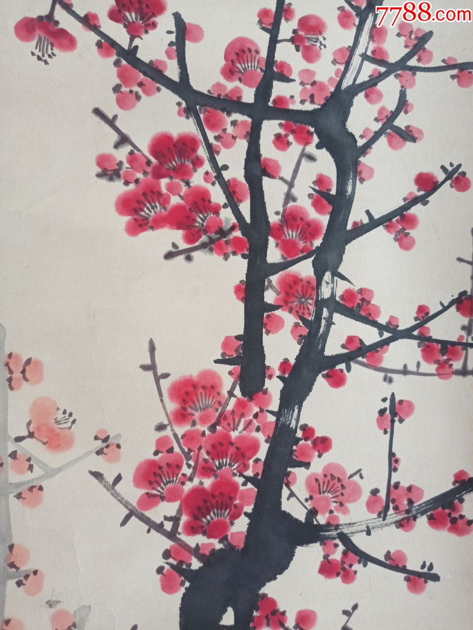 著名画家荆淑英梅花图-花鸟国画原作-7788收藏