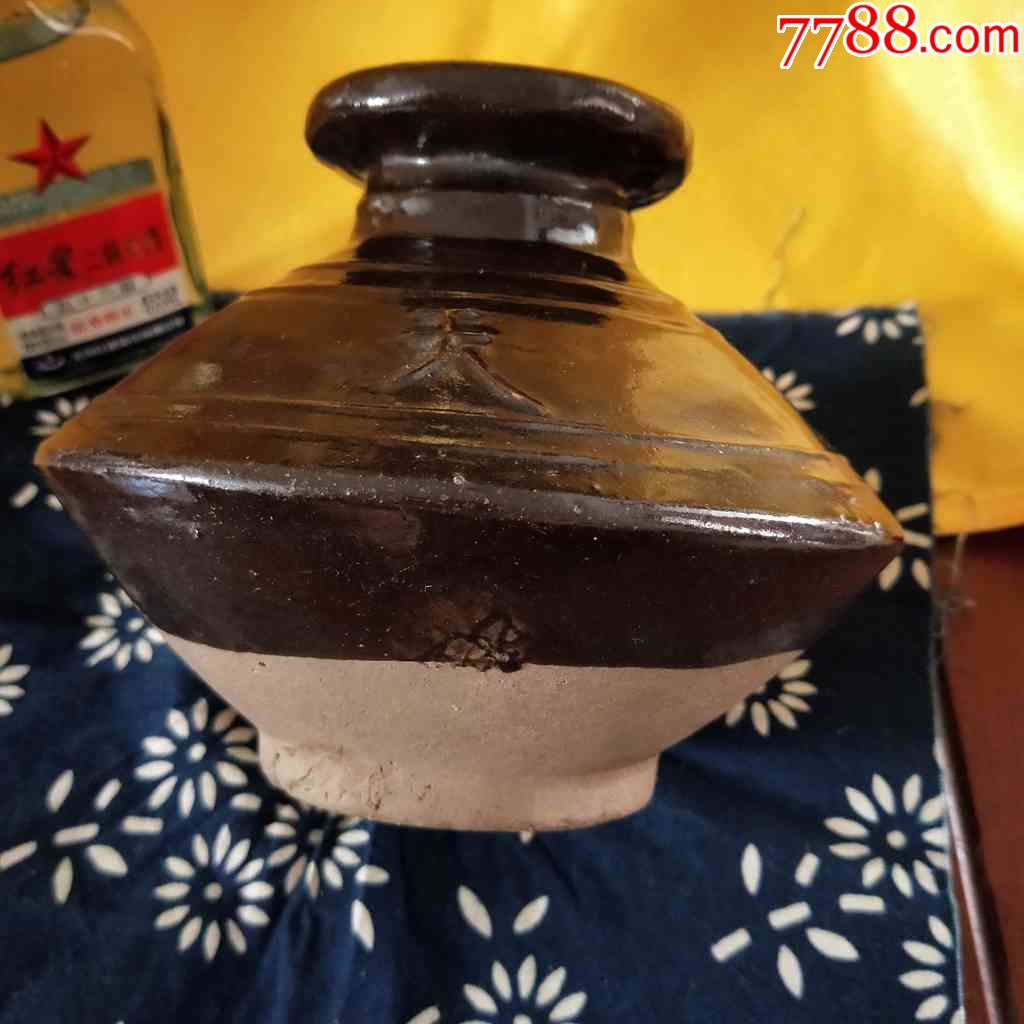 老酒坛老酒瓶酒具酒葫芦黒釉酒瓶_民间国宝【7788钟表