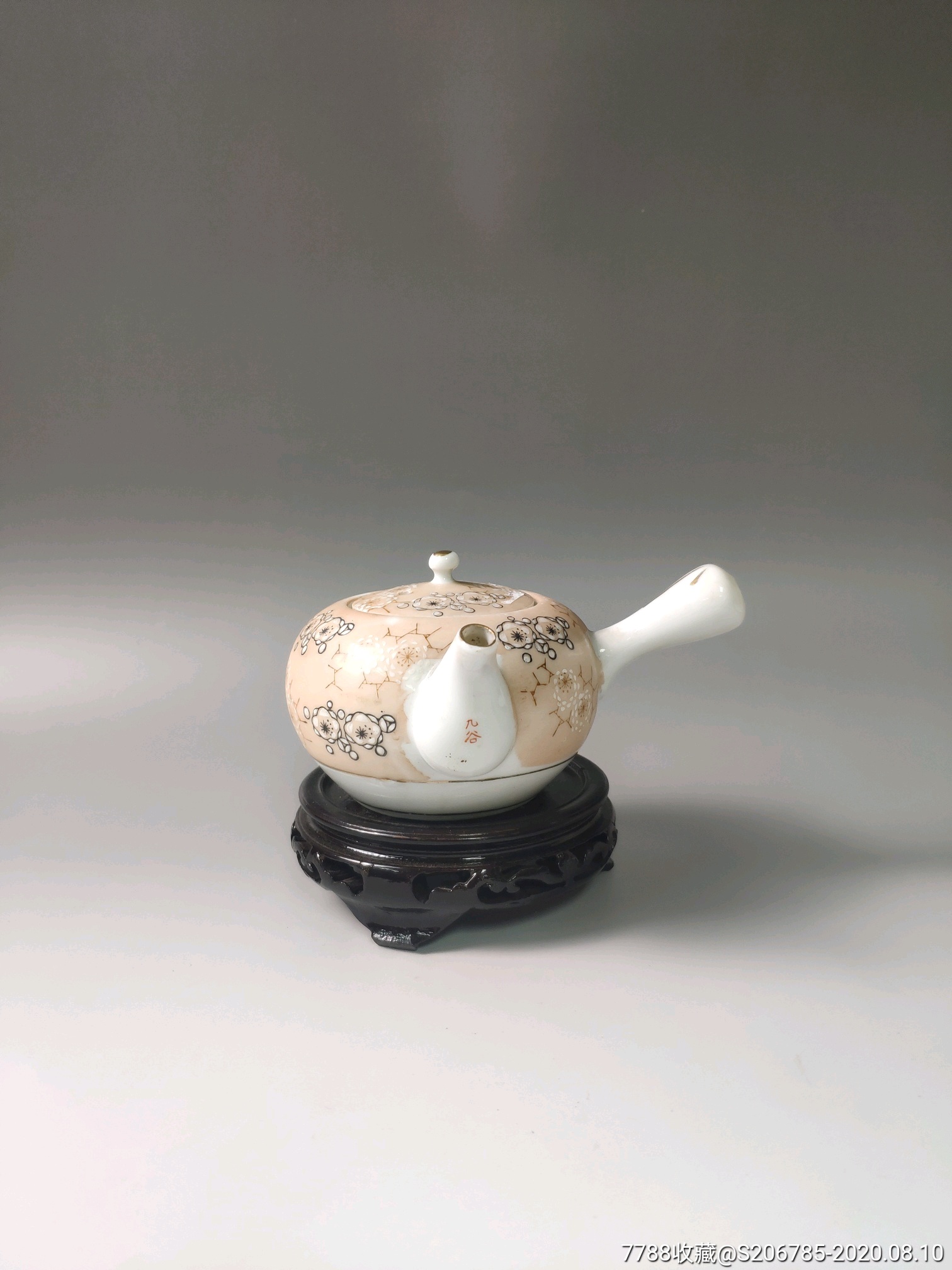 1636九谷烧茶壶高8厘米
