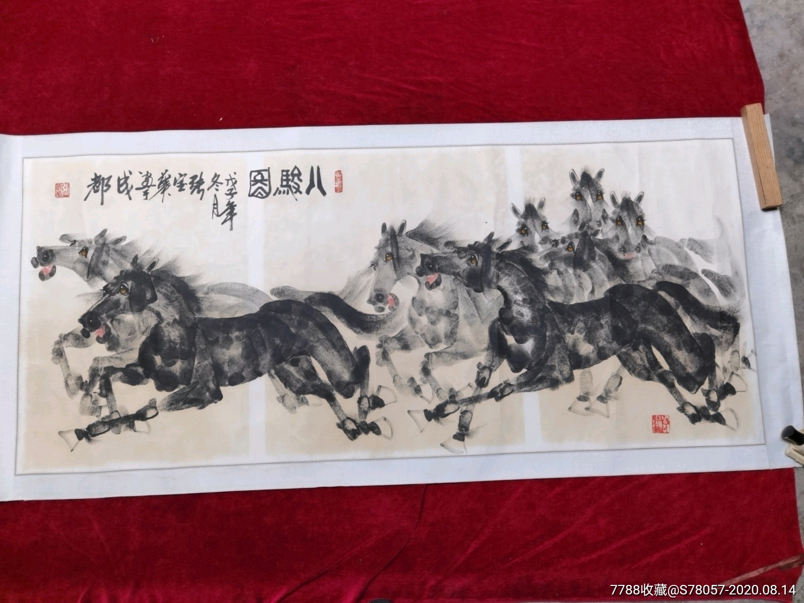 著名画家.张宝华.指纹画原作尺寸178-76厘米