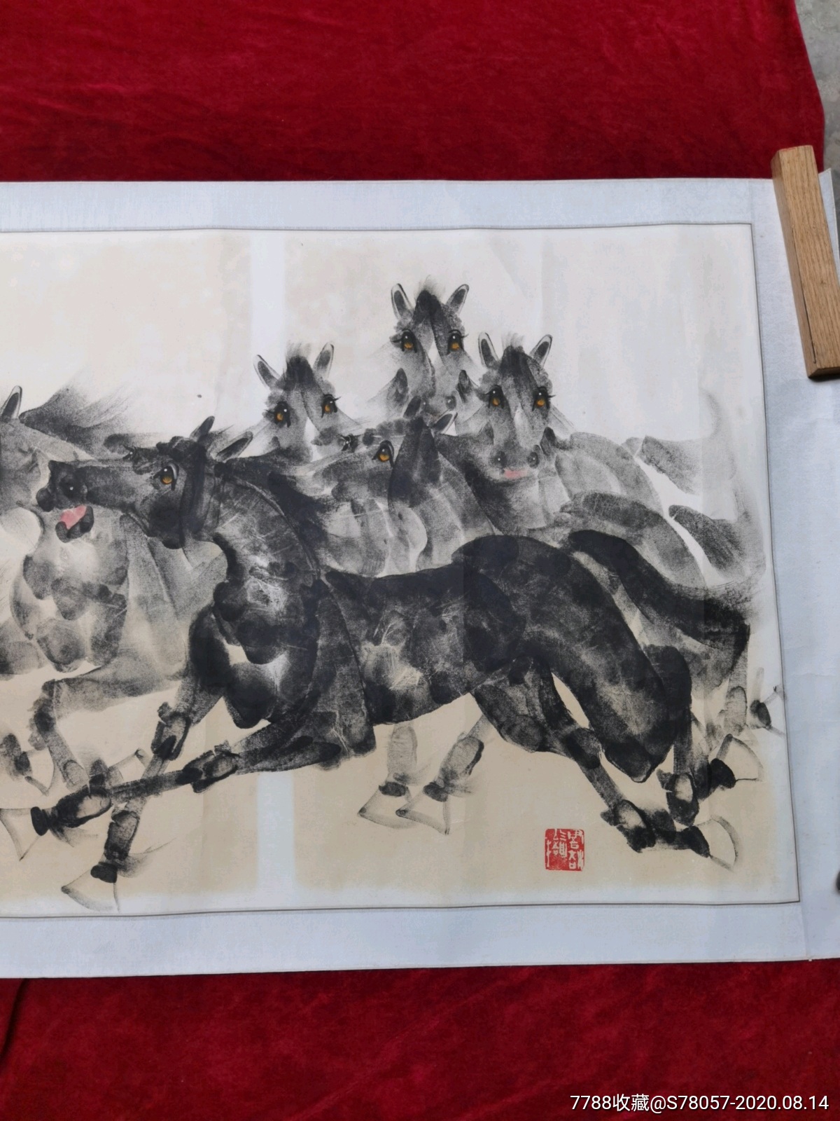 著名画家.张宝华.指纹画原作尺寸178-76厘米_价格2000.