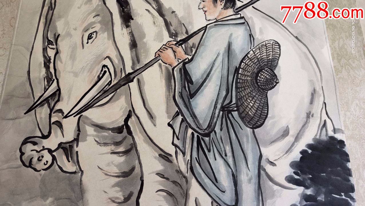 名人名家人物画国画,挺老气的,镜片装裱好的,卷轴快递过去