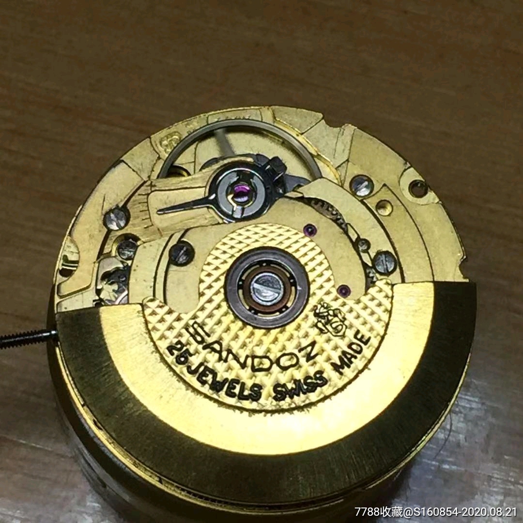 二手瑞士山度士自动机械手表拆机eta2824-2机芯
