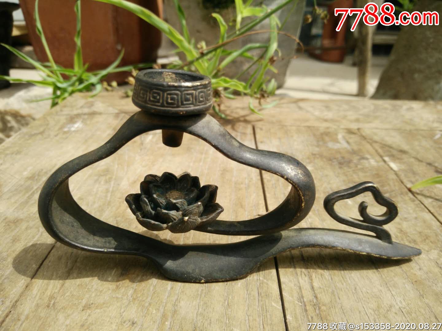 清代,铜香插